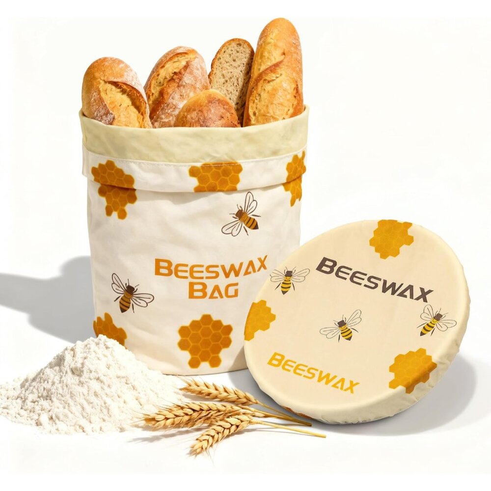 Bread Storage Bin - Cream & Yellow